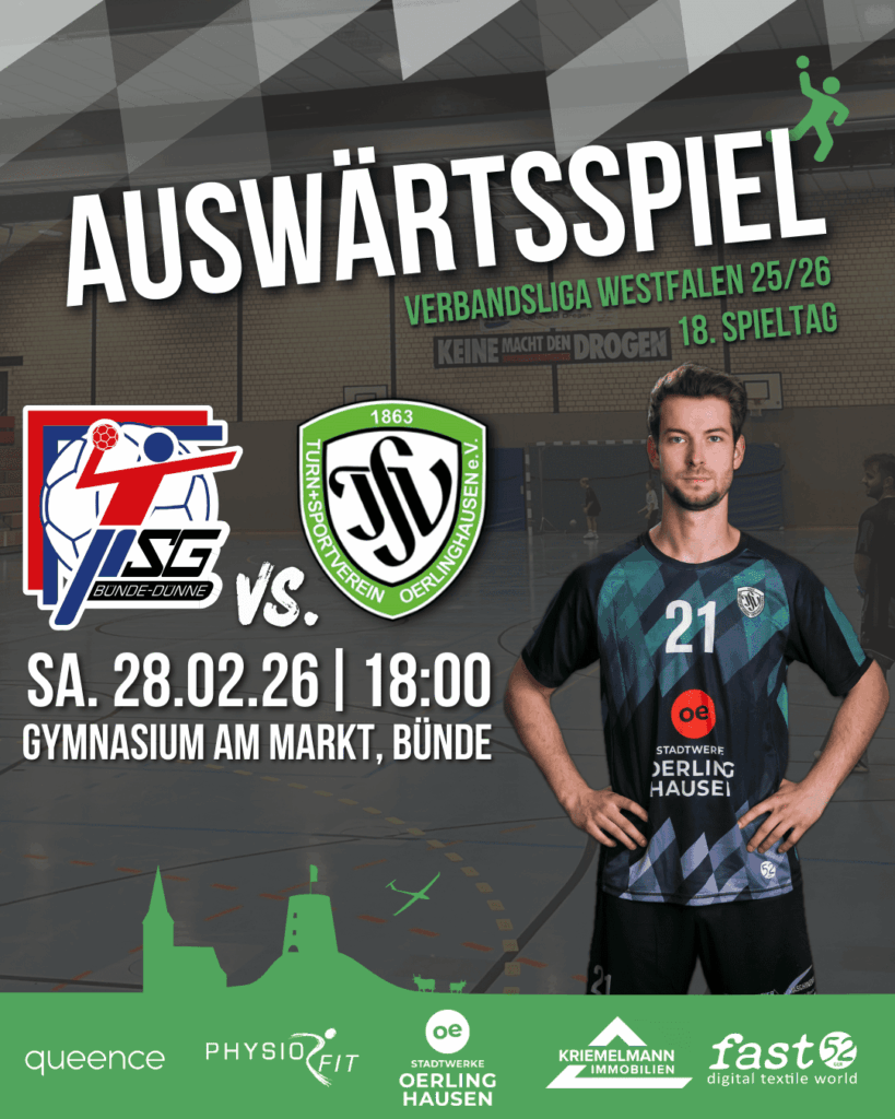 SG Bünde-Dünne vs. TSV Oerlinghausen | 28.02.2026 - 18 Uhr | Gymnasium am Markt, Bünde