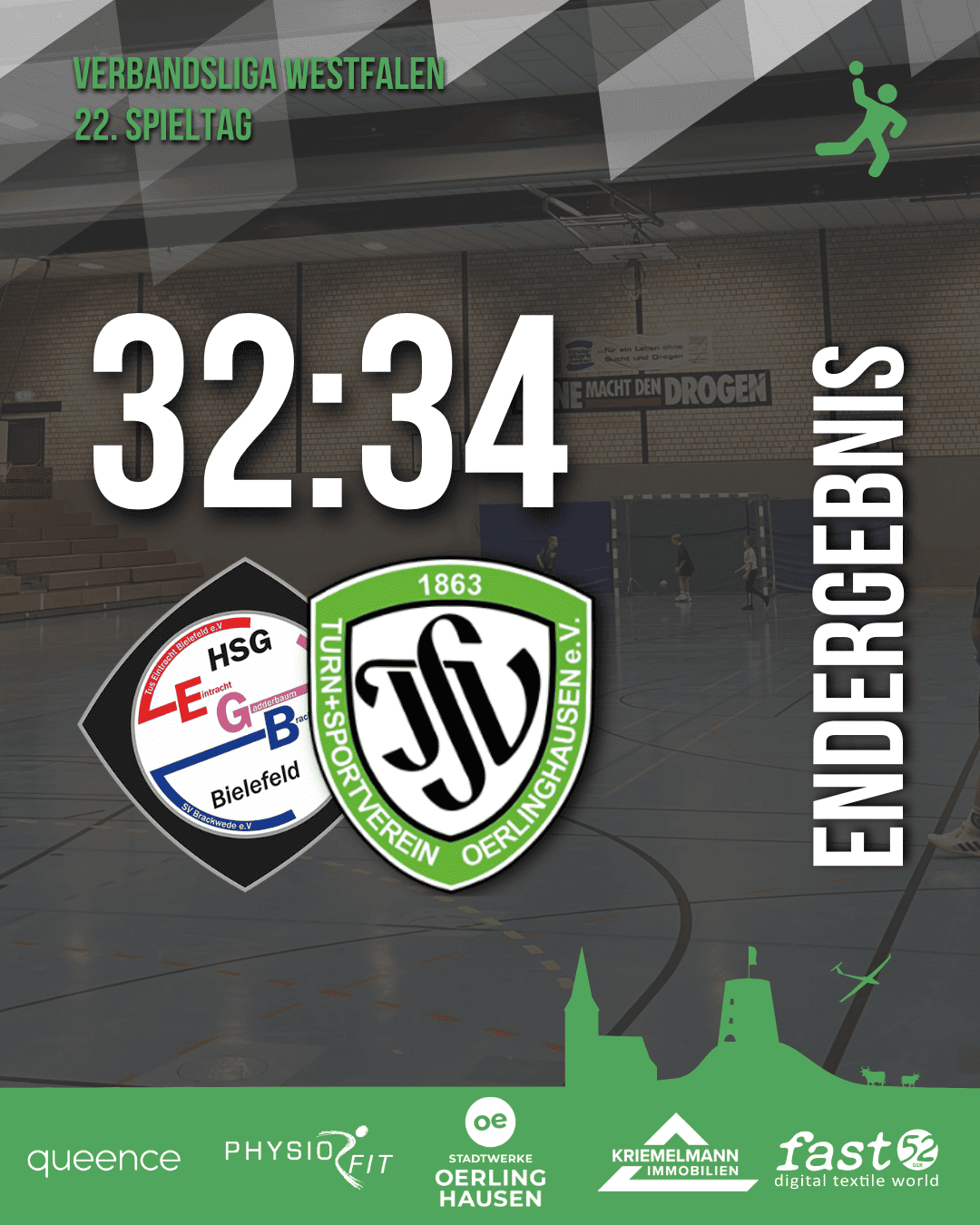 32:34-Auswärtssieg bei EGB!