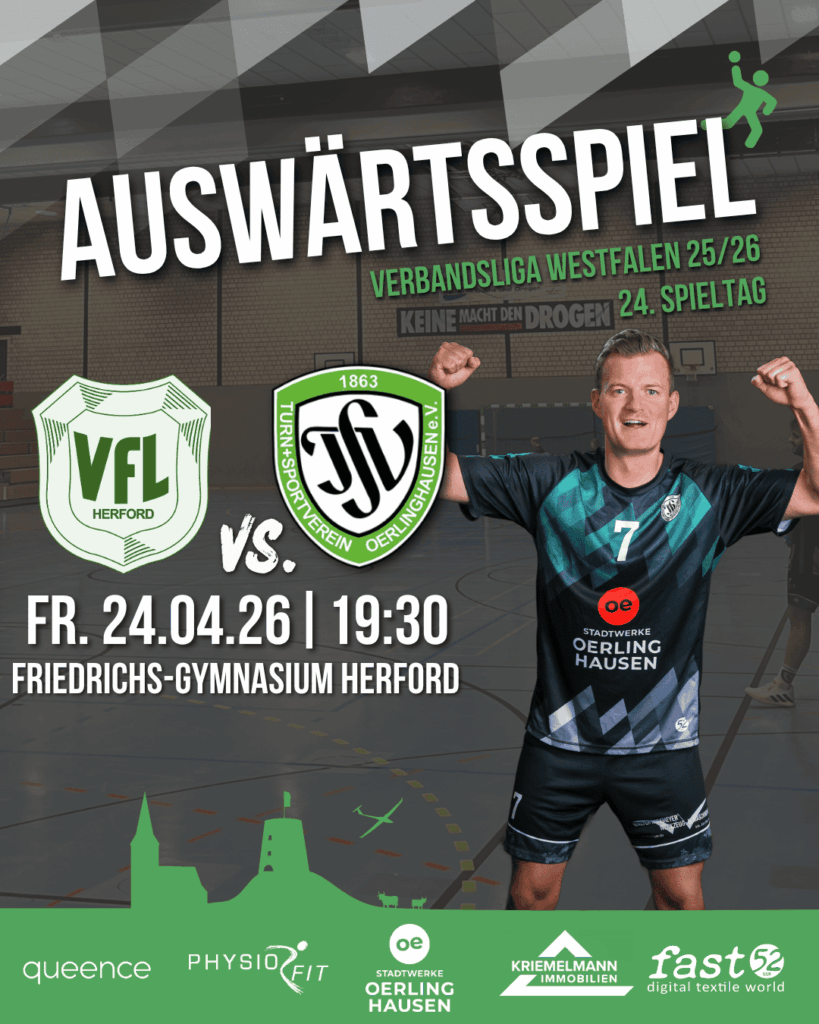 Auswärtsspiel am 22.04. um 19:30 Uhr im Friedrichs-Gymnasium Herford