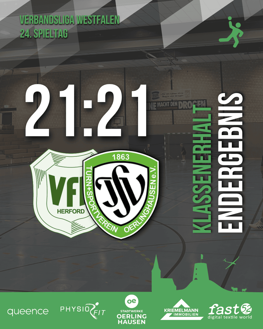 21:21 Unentschieden in Herford!